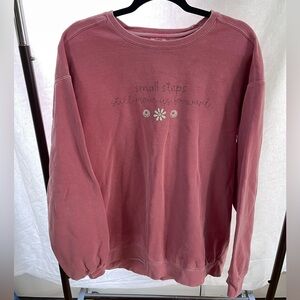 Comfort Colors Rose Sweatshirt with Embroidery